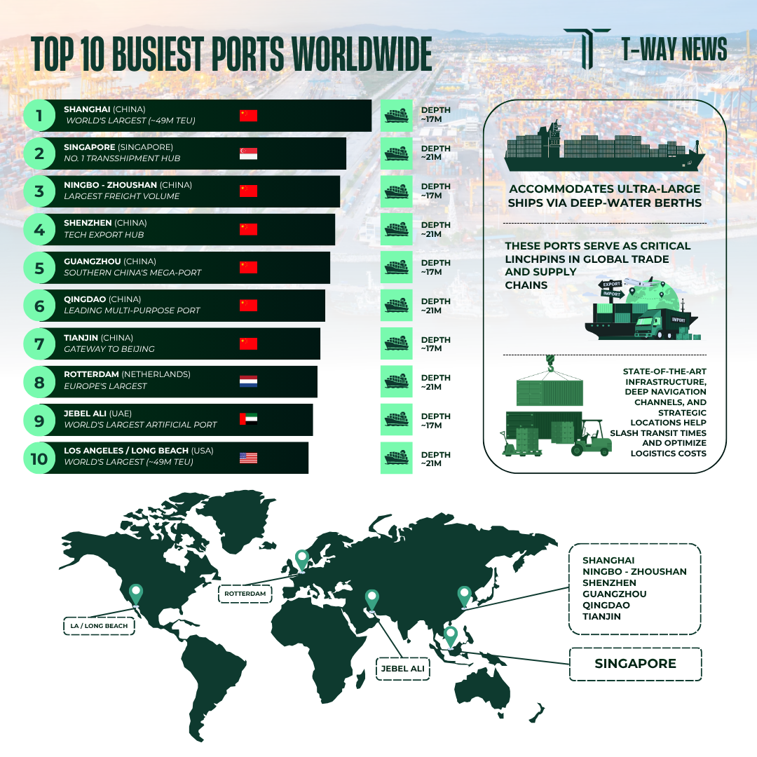 The Heartbeat of Global Trade: World’s Top 10 Busiest Seaports 